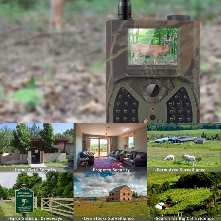 HC300M 2.0 inch LCD 12MP Waterproof IP54 IR Night Vision Security Hunting Trail Camera with MMS Function, HC-300M