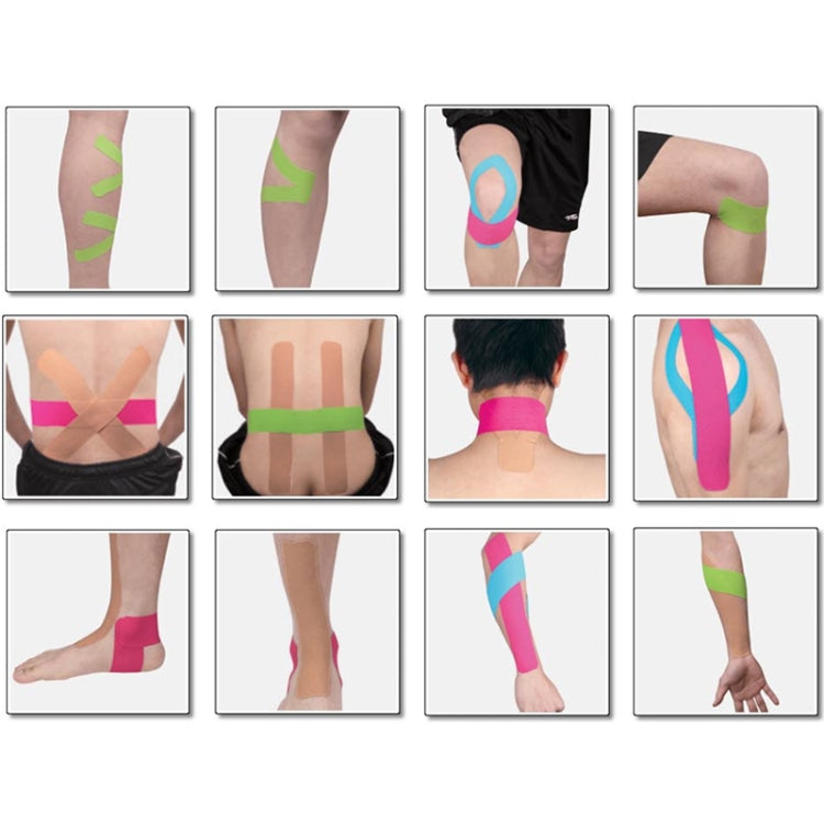 Waterproof Kinesiology Tape Sports Muscles Care Therapeutic Bandage, Size: 5m(L) x 5cm(W), Size: 5mx 5cm Red, Size: 5mx 5cm Yellow, Size: 5mx 5cm Orange, Size: 5mx 5cm Blue, Size: 5m x 5cm Magenta, Size: 5mx 5cm Apricot, Size: 5mx 5cm Black            ...
