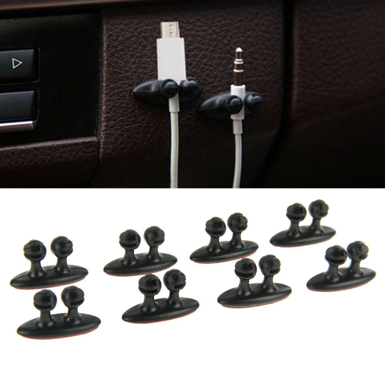 8 PCS DM-003 Car Cable Convenient Bundle Clip with Adhesive, DM-003(Black)