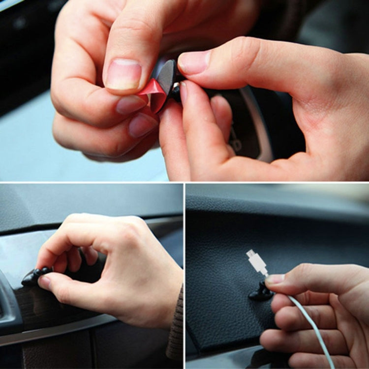 8 PCS DM-003 Car Cable Convenient Bundle Clip with Adhesive, DM-003(Black)