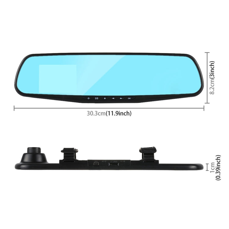 480P 2.8 inch Screen Display Vehicle DVR, 140 Degree Wide Angle Viewing, Support Loop Recording / Motion Detection, 2.8 inch