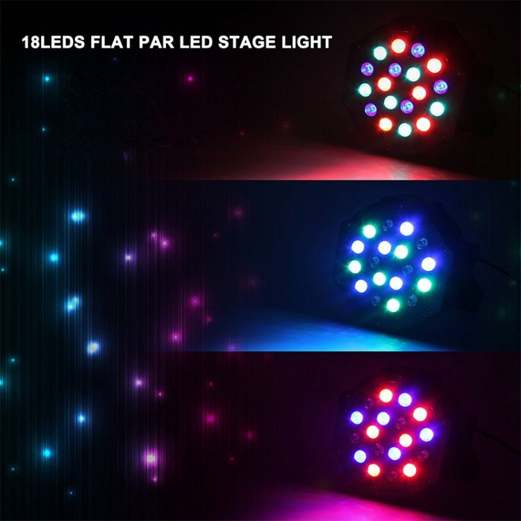 LED-B11  Plastic PAR Light DMX512 10W 18 LED RGB  Stage Light, Master / Slave Control / Auto Run Mode