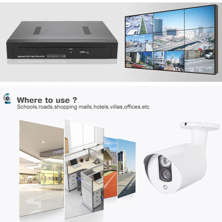 N4B3Poe 4Ch 720P P2P ONVIF 1.0 Mega Pixel IP Camera NVR Kit, Support Night Vision / Motion Detection, IR Distance: 20m, N4B3Poe/Kit