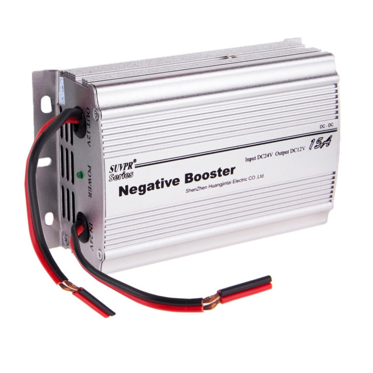 SUVPR RF-15A DC 24V to 12V Car Negative Booster Power Inverter Adapter, 15A DC 24V to 12V