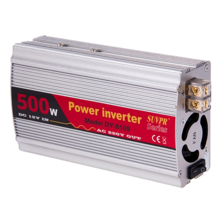 SUVPR DY-8109 500W DC 12V to AC 220V Car Power Inverter with 500mA USB Port & Universal Power Socket, 500W DC 12V to AC 220V