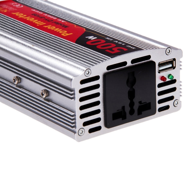 SUVPR DY-8109 500W DC 12V to AC 220V Car Power Inverter with 500mA USB Port & Universal Power Socket, 500W DC 12V to AC 220V
