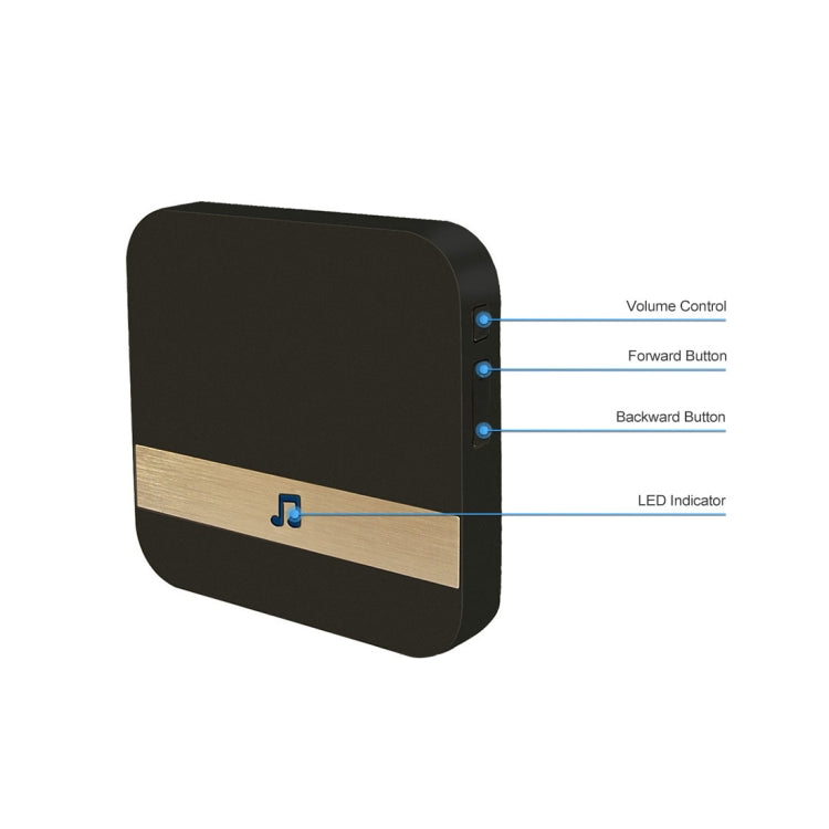 B10 52 Chimes 110dB Doorbell Receiver Low Power Consumption Home Door Tools, US Plug, AC 90-260V, B10 Gold US Plug, B10 Black US Plug, B10 White US Plug