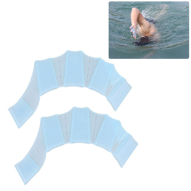 Finger Flexible Silicone Swimming Gloves (Large Size), Size : S  Blue, Size : M  Blue, Size : L Blue