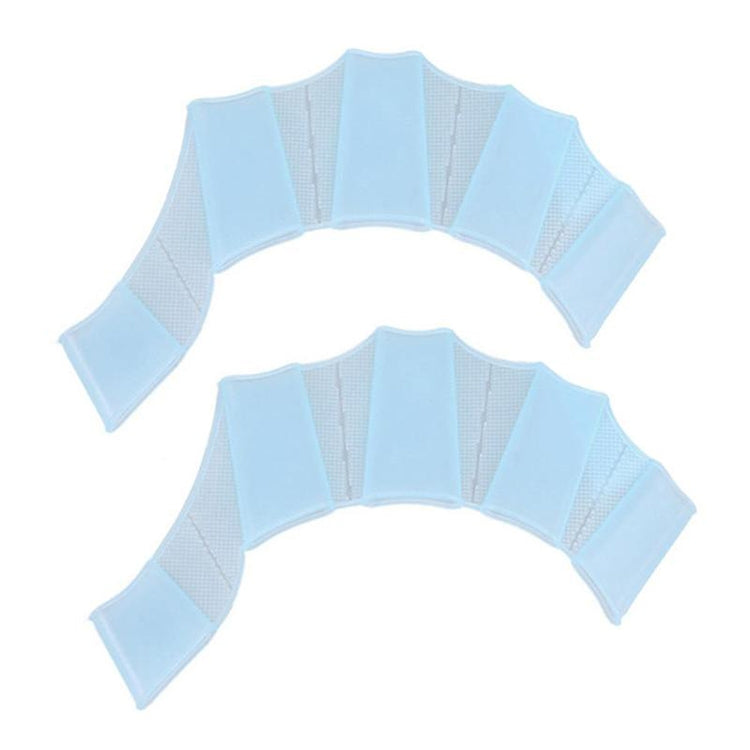Finger Flexible Silicone Swimming Gloves (Large Size), Size : S  Blue, Size : M  Blue, Size : L Blue
