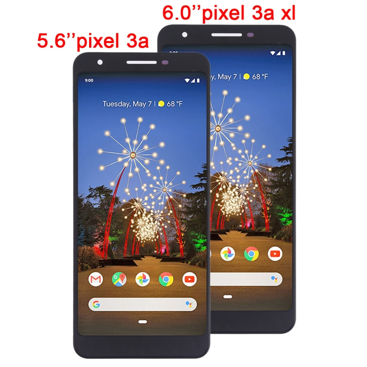 LCD Screen And Digitizer Full Assembly for Google Pixel 3a, Google Pixel 3a