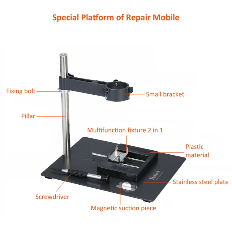Kaisi F-202 Mobile Phone Laptop BGA Rework Reballing Station Hot Air Gun Clamp, Kaisi F-202