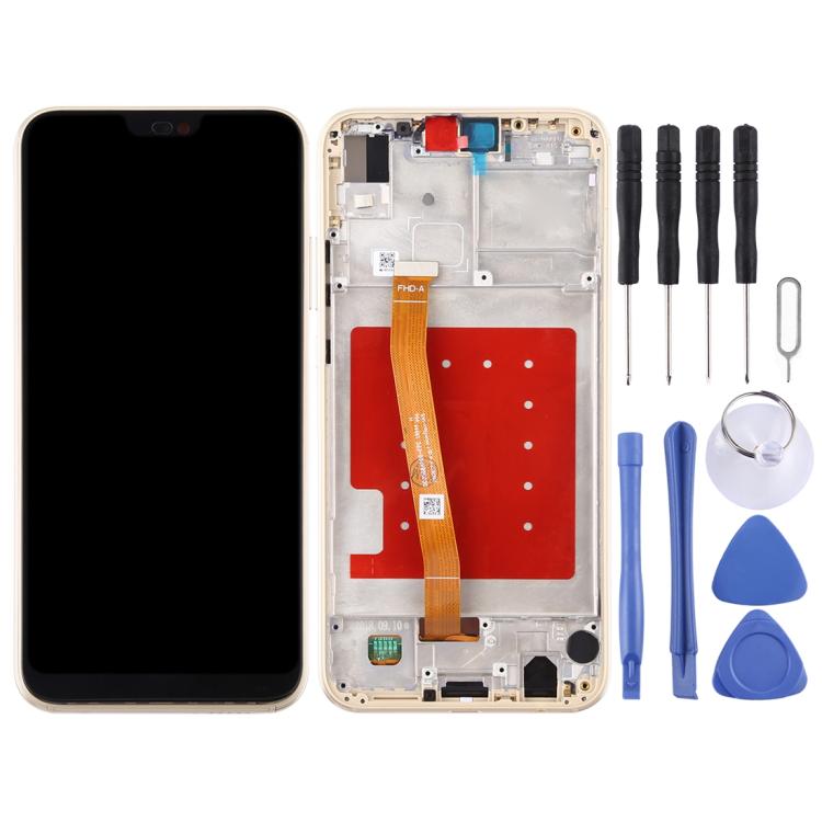 LCD Screen and Digitizer Full Assembly with Frame for Huawei P20 Lite / Nova 3e, For Huawei P20 Lite / Nova 3e