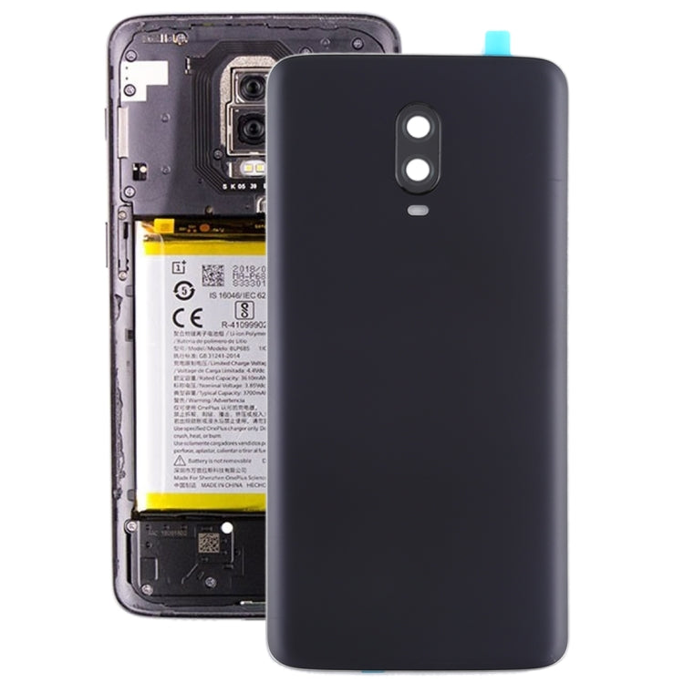 For OnePlus 6T Original Battery Back Cover with Camera Lens Frame, For OnePlus 6T,Original (Frosted Black ), For OnePlus 6T,Original (Jet Black), For OnePlus 6T,Original (Purple)