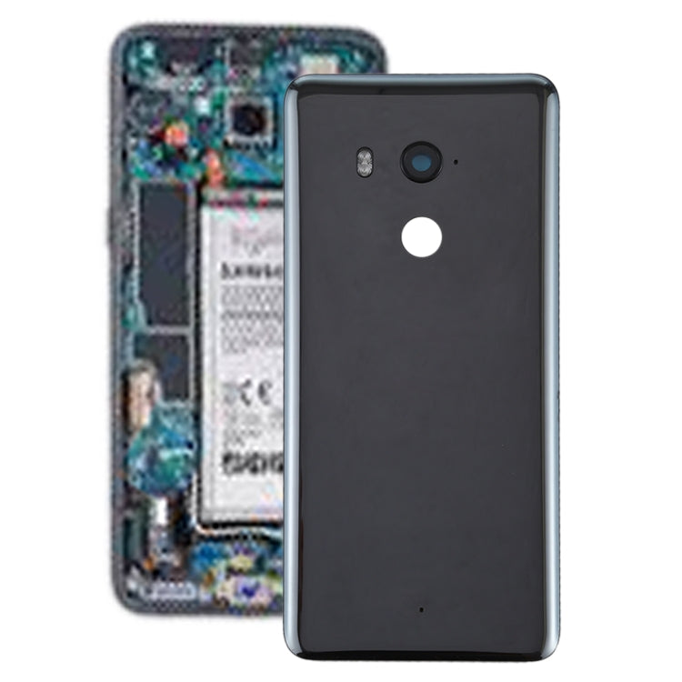Battery Back Cover with Camera Lens Frame for HTC U11+, For HTC U11+, For HTC U11+(Transparent Black)
