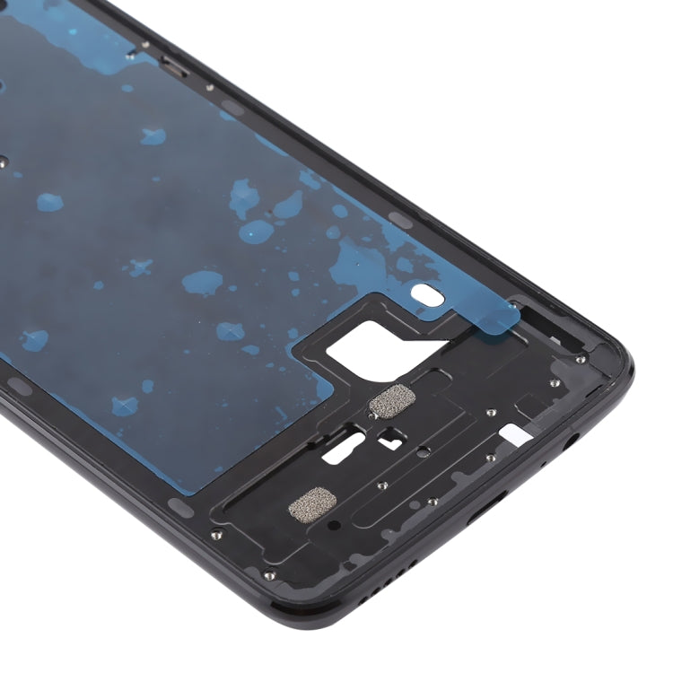 For OnePlus 6 Front Housing LCD Frame Bezel Plate with Side Keys, For OnePlus 6 (Frosted Black)