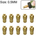 10 PCS Three-claw Copper Clamp Nut for Electric Mill Fittings，Bore diameter: 0.5mm, Bore diameter: 0.5mm