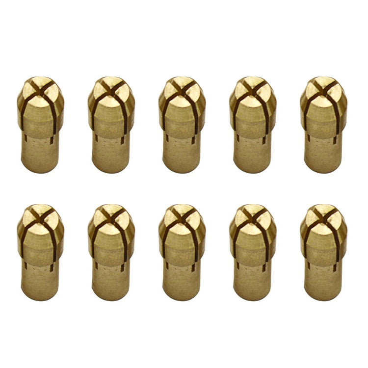 10 PCS Three-claw Copper Clamp Nut for Electric Mill Fittings，Bore diameter: 0.8mm, Bore diameter: 0.8mm