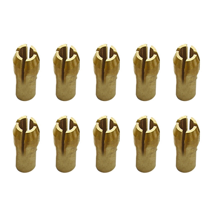 10 PCS Three-claw Copper Clamp Nut for Electric Mill Fittings，Bore diameter: 3.0mm, Bore diameter: 3.0mm