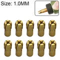10 PCS Three-claw Copper Clamp Nut for Electric Mill Fittings，Bore diameter: 1.0mm, Bore diameter: 1.0mm