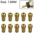 10 PCS Three-claw Copper Clamp Nut for Electric Mill Fittings，Bore diameter: 1.6mm, Bore diameter: 1.6mm