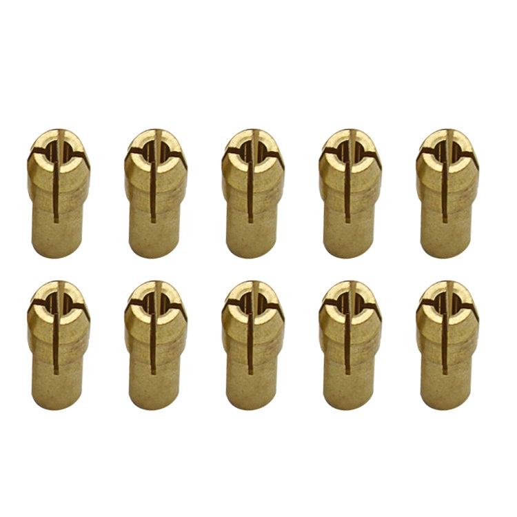 10 PCS Three-claw Copper Clamp Nut for Electric Mill Fittings，Bore diameter: 1.8mm, Bore diameter: 1.8mm