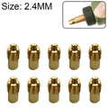 10 PCS Three-claw Copper Clamp Nut for Electric Mill Fittings，Bore diameter: 2.4mm, Bore diameter: 2.4mm