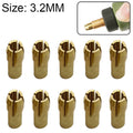 10 PCS Three-claw Copper Clamp Nut for Electric Mill Fittings，Bore diameter: 3.2mm, Bore diameter: 3.2mm
