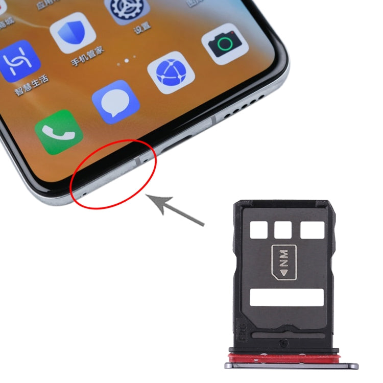 SIM Card Tray + NM Card Tray for Huawei P40, For Huawei P40