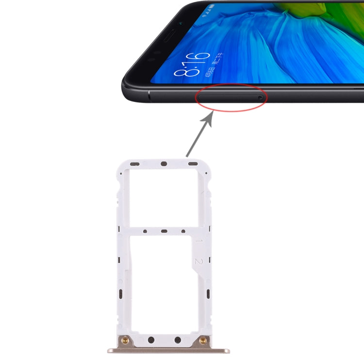 2 SIM Card Tray / Micro SD Card Tray for Xiaomi Redmi 5 Plus, For Redmi  5 Plus, For Xiaomi Redmi 5 Plus, Fo r Xiaomi Redmi 5 Plus