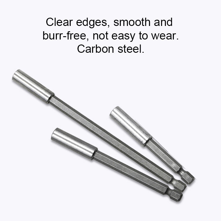 3 in 1 1/4 Electric Batch Head High Magnetism Connecting Rod Pistol Drill Extension Rod Sleeve Fast Turning Joint, Length: 75/100/150mm, 75/100/150mm Joint