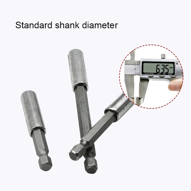 3 in 1 1/4 Electric Batch Head High Magnetism Connecting Rod Pistol Drill Extension Rod Sleeve Fast Turning Joint, Length: 75/100/150mm, 75/100/150mm Joint