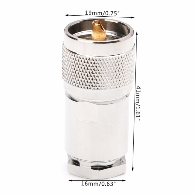 UHF Male PL259 Clamp Adapter