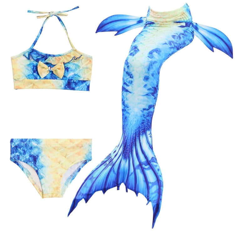 3 PCS / Sets Children Swimming Mermaid Tails Bikini Cosplay Mermaid Swimwear, Size: 150, Size: 150