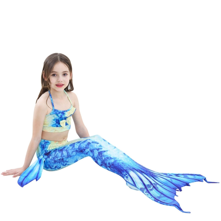 3 PCS / Sets Children Swimming Mermaid Tails Bikini Cosplay Mermaid Swimwear, Size: 150, Size: 150
