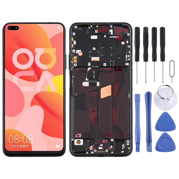 LCD Screen and Digitizer Full Assembly with Frame for Huawei Nova 6 5G, For Huawei Nova 6 5G, For Huawei Nova 6 5G (Dark Blue), For Huawei Nova 6 5G(Purple)