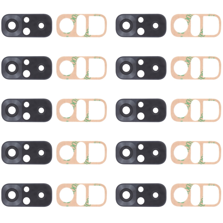 10 PCS Back Camera Lens for Xiaomi Redmi Note 10 4G M2101K7AI M2101K7AG, For Xiaomi Redmi Note 10 4G(Black), For Xiaomi Redmi Note 10 4G