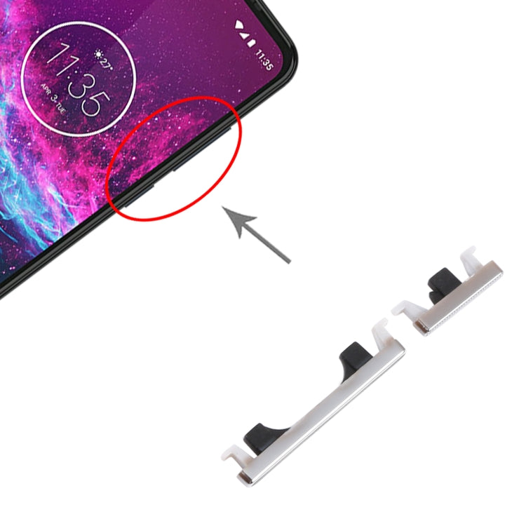 Power Button and Volume Control Button for Motorola Moto One Action XT2013-1 XT2013-2 XT2013-4, For Motorola Moto One Action, For Motorola Moto One Action(Silver)