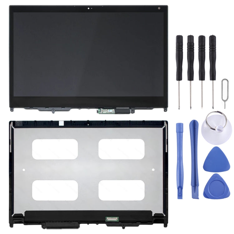 1920 x 1080 FHD LCD Screen and Digitizer Full Assembly with Frame for Lenovo Yoga 370-13 LP133WF4-SPA1, For Lenovo YOGA 370-13