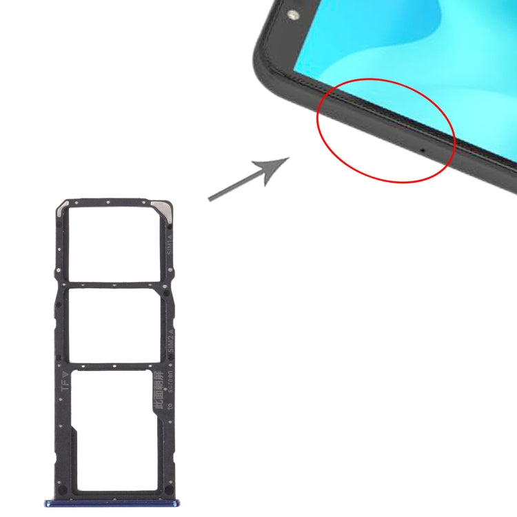 SIM Card Tray + SIM Card Tray + Micro SD Card Tray for Huawei Y5p, For Huawei Y5p