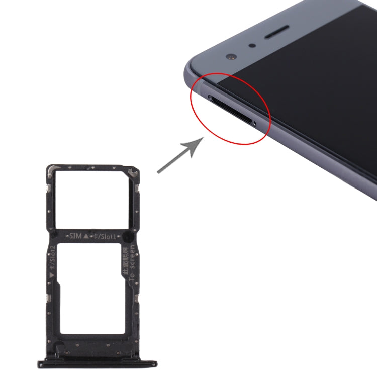 SIM Card Tray + SIM Card Tray / Micro SD Card Tray for Honor 9S, For Honor 9S