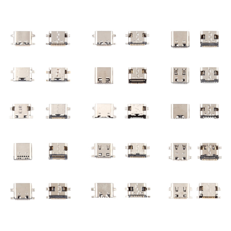 75 PCS/Set USB Type C Charging Port Connector 6Pin / 12Pin / 16Pin / 14Pin / 24Pin for Huawei / Samsung / Xiaomi Etc, 75 PCS/Set