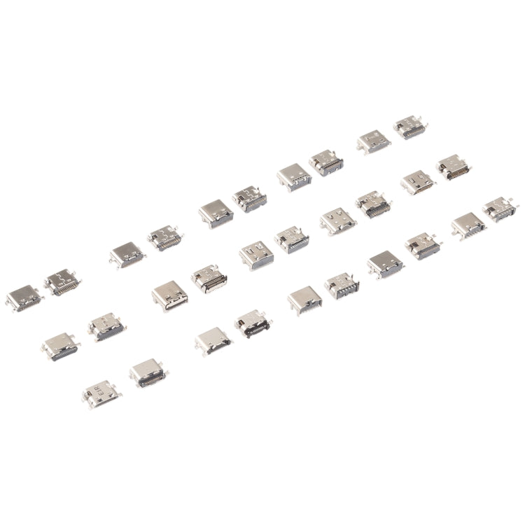 75 PCS/Set USB Type C Charging Port Connector 6Pin / 12Pin / 16Pin / 14Pin / 24Pin for Huawei / Samsung / Xiaomi Etc, 75 PCS/Set