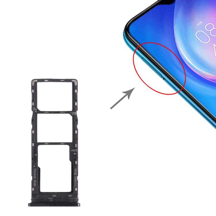 For Tecno Spark 6 Air KE6 KE6J KF6 SIM Card Tray + SIM Card Tray + Micro SD Card Tray, For Tecno Spark 6 Air  (White), For Tecno Spark 6 Air