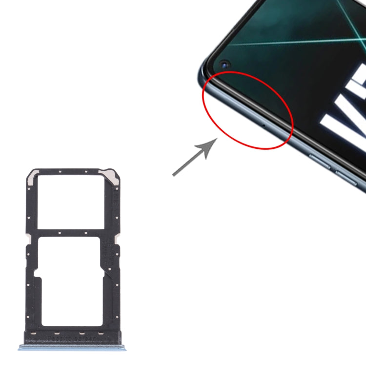 For OPPO K7X / Realme V5 / Realme Q2 PERM00 SIM Card Tray + SIM Card Tray / Micro SD Card Tray, For OPPO K7X
