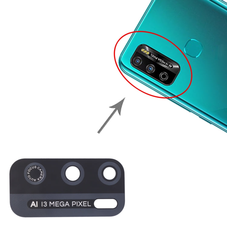 For Infinix Hot 9 Play X680, X680B, X680C 10pcs Back Camera Lens, For Infinix Hot 9 Play