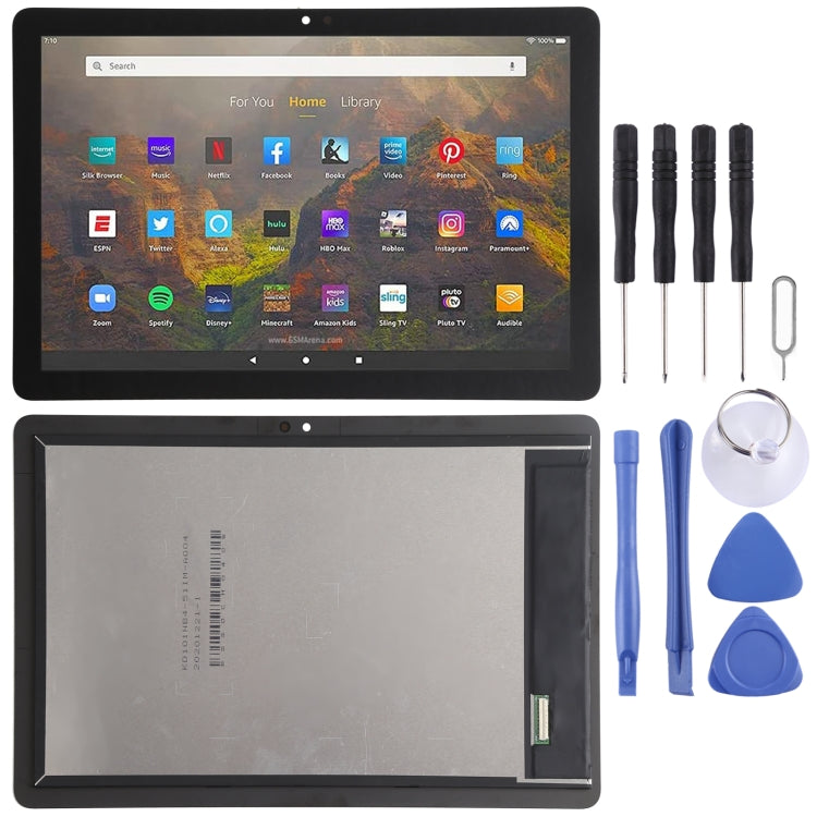 LCD Screen and Digitizer Full Assembly for Amazon Fire HD 10 (2021) T76N2B T76N2P, For Amazon Fire HD 10 (2021)  (Black), For Amazon Fire HD 10 (2021)  (White)