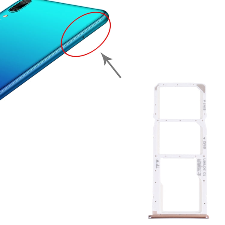 SIM Card Tray + SIM Card Tray + Micro SD Card Tray for Huawei Y7 Pro 2018, For Huawei Y7 Pro 2018