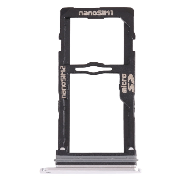 Nano SIM Card Tray + Nano SIM Card Tray / Micro SD Card Tray for LG G8S ThinQ LMG810, LM-G810, LMG810EAW, For LG G8S ThinQ