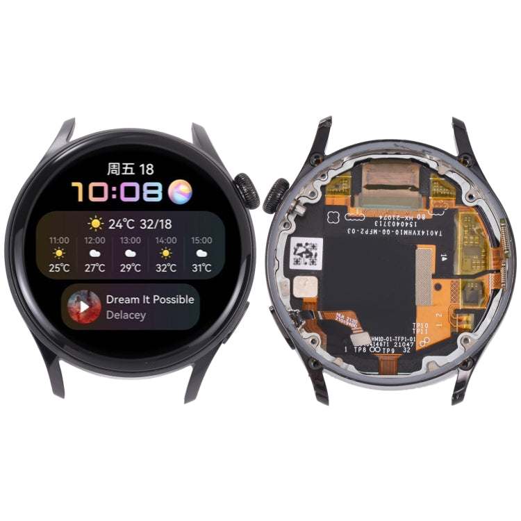 Original LCD Screen and Digitizer Full Assembly With Frame for Huawei Watch 3, For Huawei Watch 3(Black), For Huawei Watch 3(Silver)