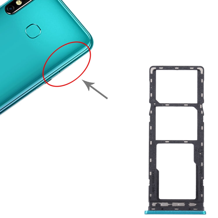 For Infinix Note 7 X690B X690 SIM Card Tray + SIM Card Tray + Micro SD Card Tray, For Infinix Note 7